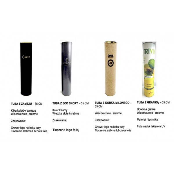 Tuba do alkoholu z logo